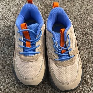 Kids Beige and Blue Sneakers